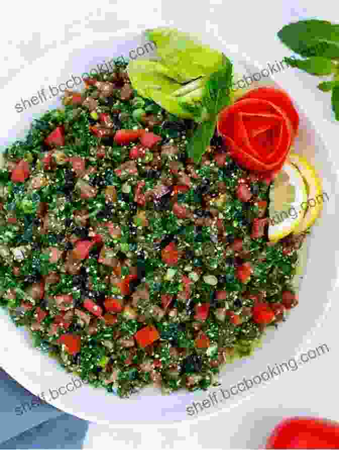 A Bowl Of Tabbouleh, A Traditional Arab Salad Made From Bulgur, Tomatoes, Onions, And Herbs. Arabiyya: Recipes From The Life Of An Arab In Diaspora A Cookbook
