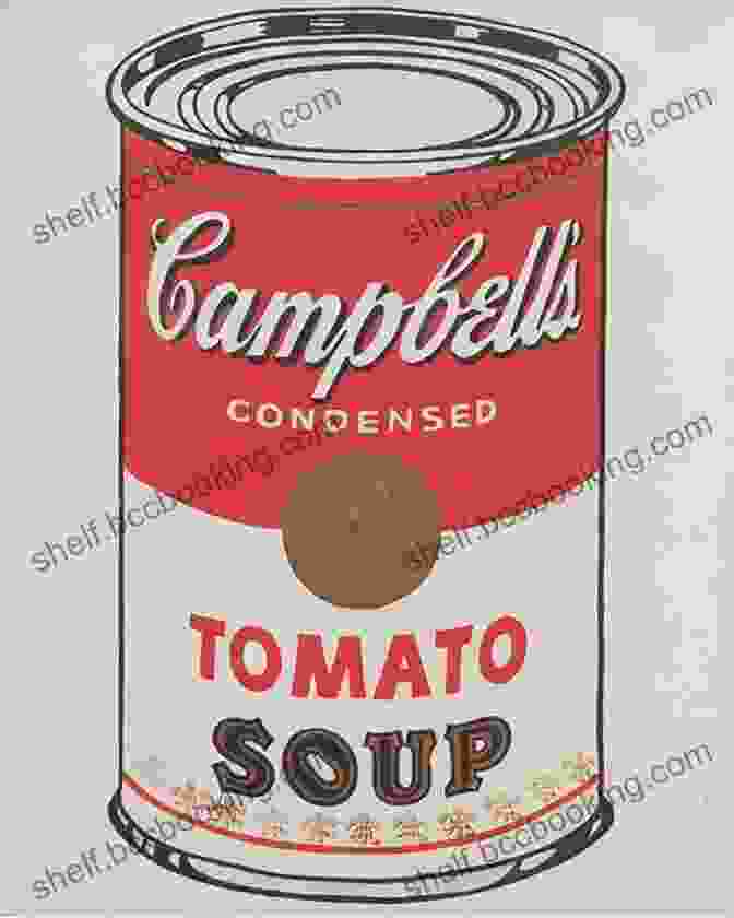 A Close Up Of Warhol's Iconic Campbell's Soup Can Painting, Showcasing Its Bold Colors And Repetitive Imagery Art Is Everywhere: A About Andy Warhol