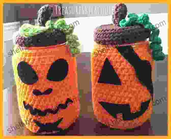 A Cute Crocheted Pumpkin With A Jack O' Lantern Face. Crochet Spooky Patterns For Halloween: Cute Halloween Crochet Tutorials: Halloween Crochet