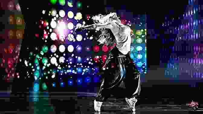 A Dancer Performing On A Stage With A Backdrop Of Abstract Paintings Interdisciplinary Arts: Integrating Dance Theatre And Visual Arts