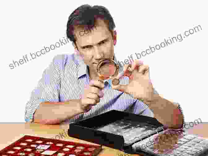 A Photo Of A Coin Collector Examining A Coin With A Magnifying Glass A Guide Of United States Coins 2024: The Official Red