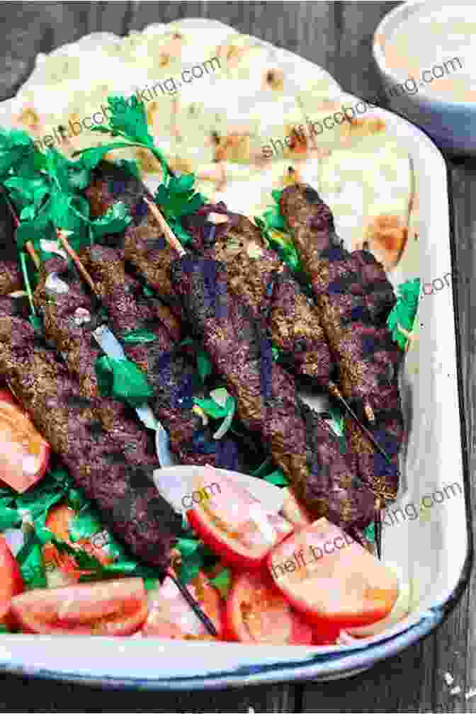 A Plate Of Kebabs, A Traditional Arab Dish Made From Grilled Meat, Vegetables, And Spices. Arabiyya: Recipes From The Life Of An Arab In Diaspora A Cookbook