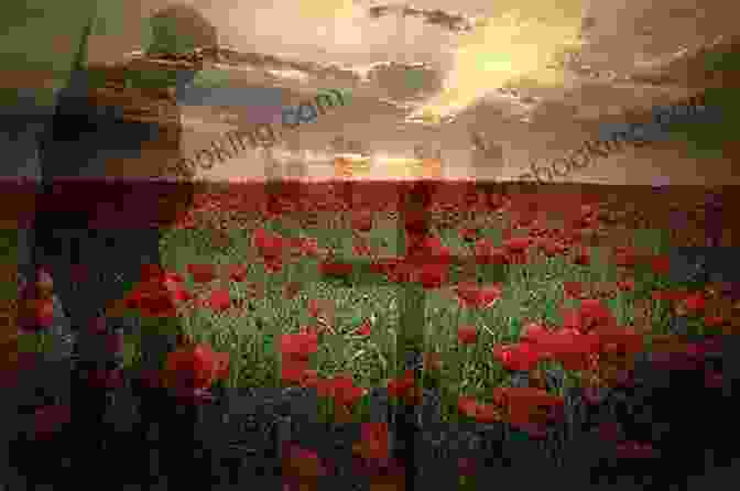 A Young Woman Stands In A Field Of Poppies, Her Head Bowed In Remembrance. On Remembrance Day Janet Lucy