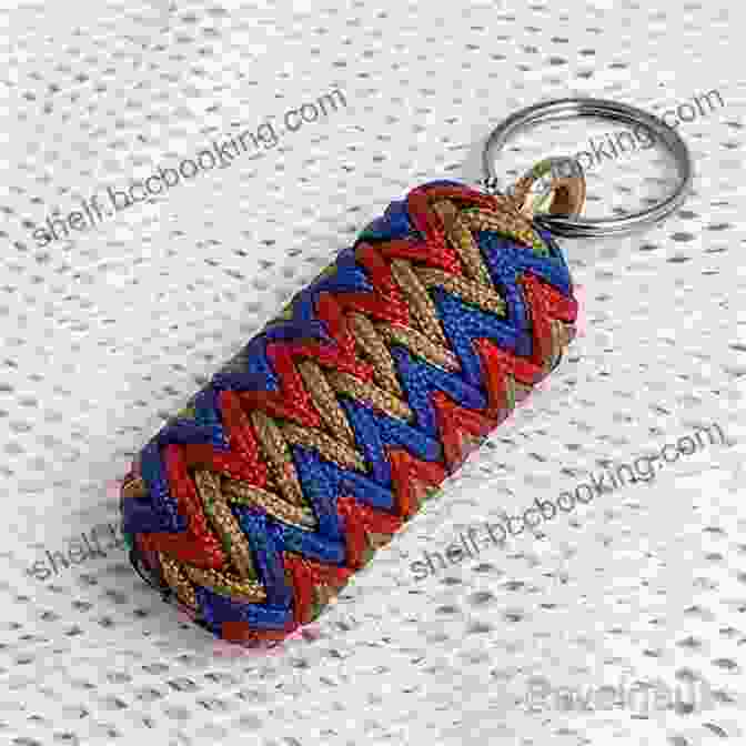 An Intricate Paracord Keychain Featuring A Unique Woven Design Paracord Projects For Camping And Outdoor Survival: Practical And Essential Uses For The Ultimate Tool In Your Pack