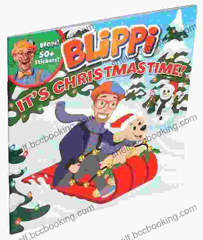 Blippi: It's Christmastime! Book Cover Featuring Blippi In A Festive Santa Hat Surrounded By Christmas Lights And Presents. Blippi: It S Christmastime (8x8) Jane Yolen