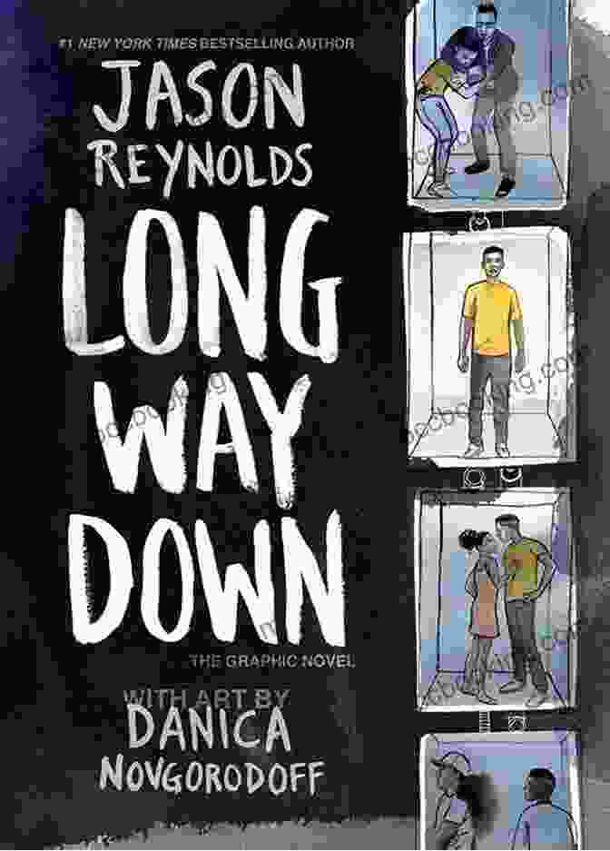 Book Cover Of 'Long Way Down' By Jason Reynolds, Featuring A Boy On An Elevator Long Way Down Jason Reynolds