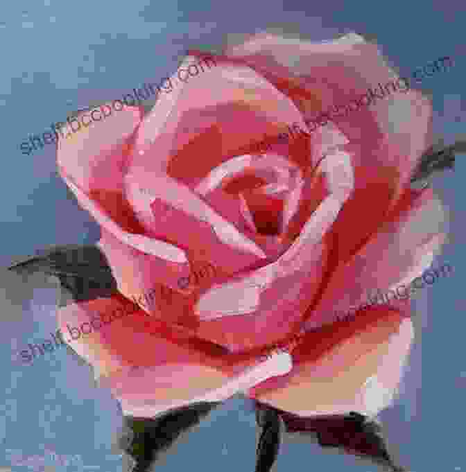 Close Up Of A Delicate Pink Rose Painted With Soft Brushstrokes Painting Watercolor Flowers That Glow