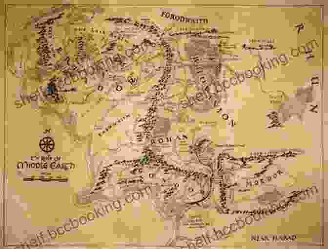 Fantasy Map Of Middle Earth From The Lord Of The Rings By J.R.R. Tolkien Fantasy Mapmaker Jared Blando