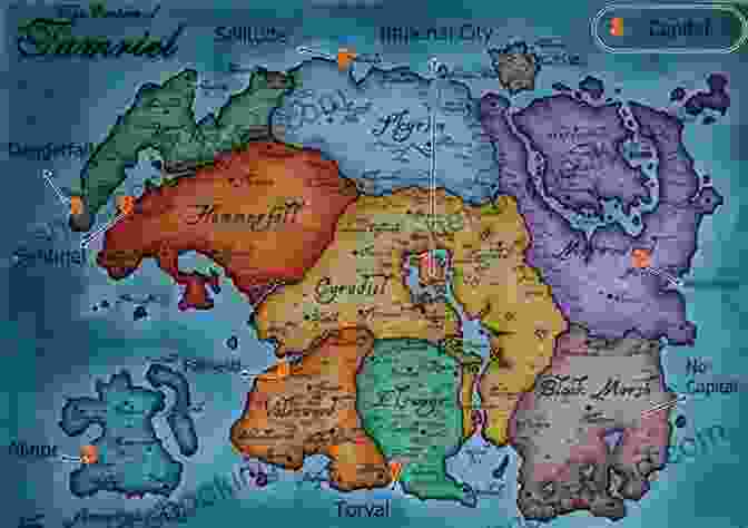 Fantasy Map Of Tamriel From The Elder Scrolls Video Game Series Fantasy Mapmaker Jared Blando