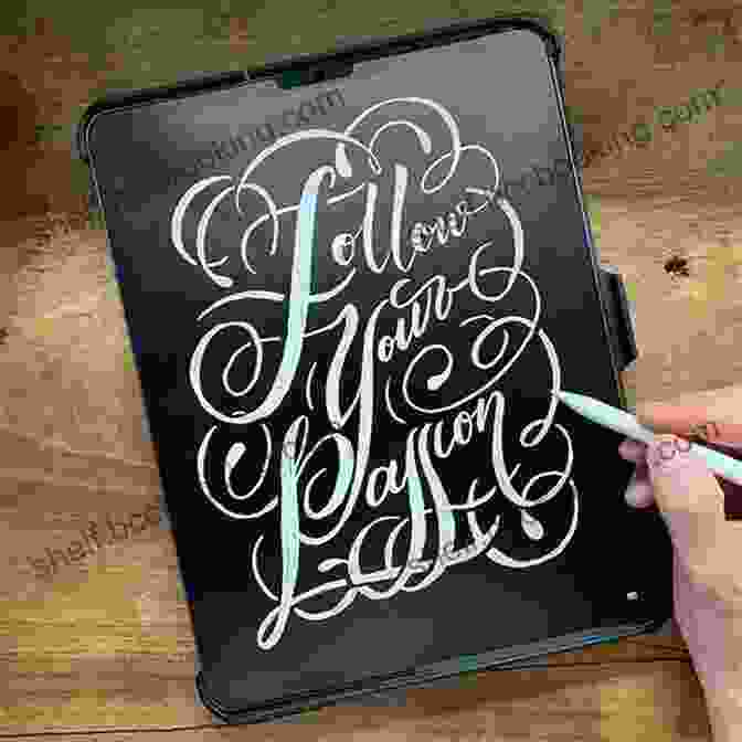 Screenshot Of A Digital Hand Lettering Workspace With Brushes, Layers, And Effects Lettering Alphabets Artwork: Inspiring Ideas Techniques For 60 Hand Lettering Styles