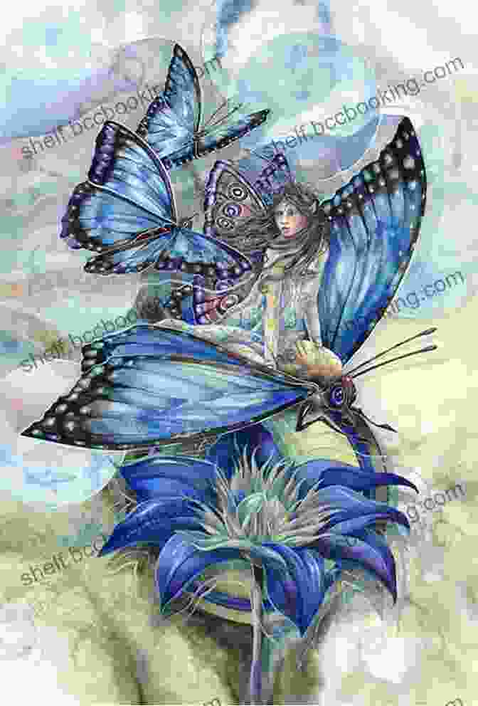 Serene Illustration Of The Gentle Fairy, Butterfly Wings Shimmering, Spreading Serenity And Enchantment With Her Presence. Magicians Colorful Cartoon Illustrations Jasmine Taylor