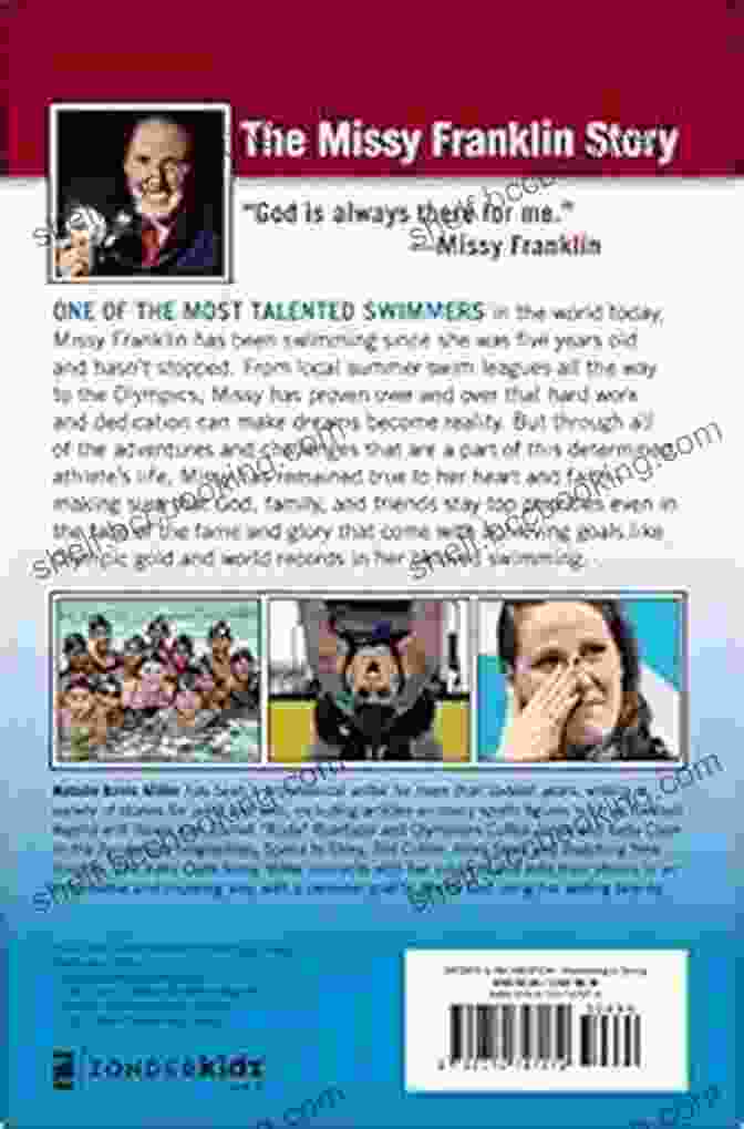 The Missy Franklin Story Zonderkidz Biography Book Cover Featuring A Striking Photo Of Missy Franklin In The Pool Swimming With Faith: The Missy Franklin Story (ZonderKidz Biography)