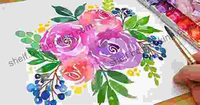 Vibrant Bouquet Of Watercolor Flowers Painted With Luminous Colors Painting Watercolor Flowers That Glow