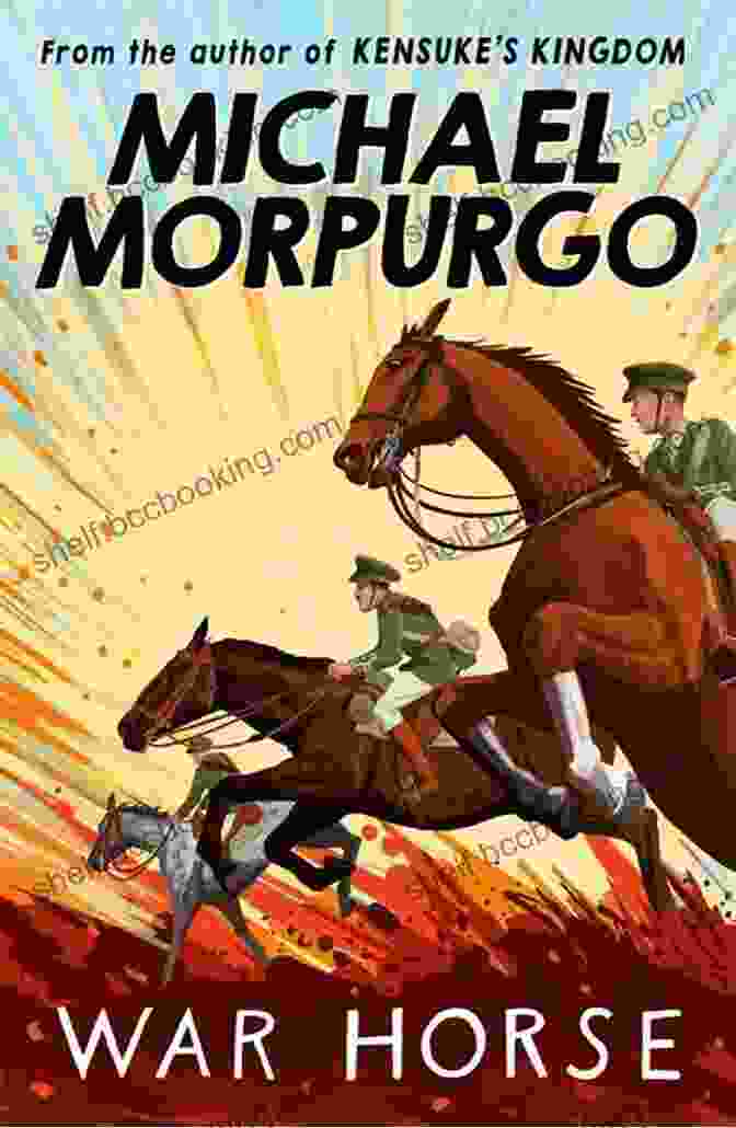 War Horse Book Cover Featuring A Silhouette Of Joey, The Horse, On A Battlefield War Horse Michael Morpurgo